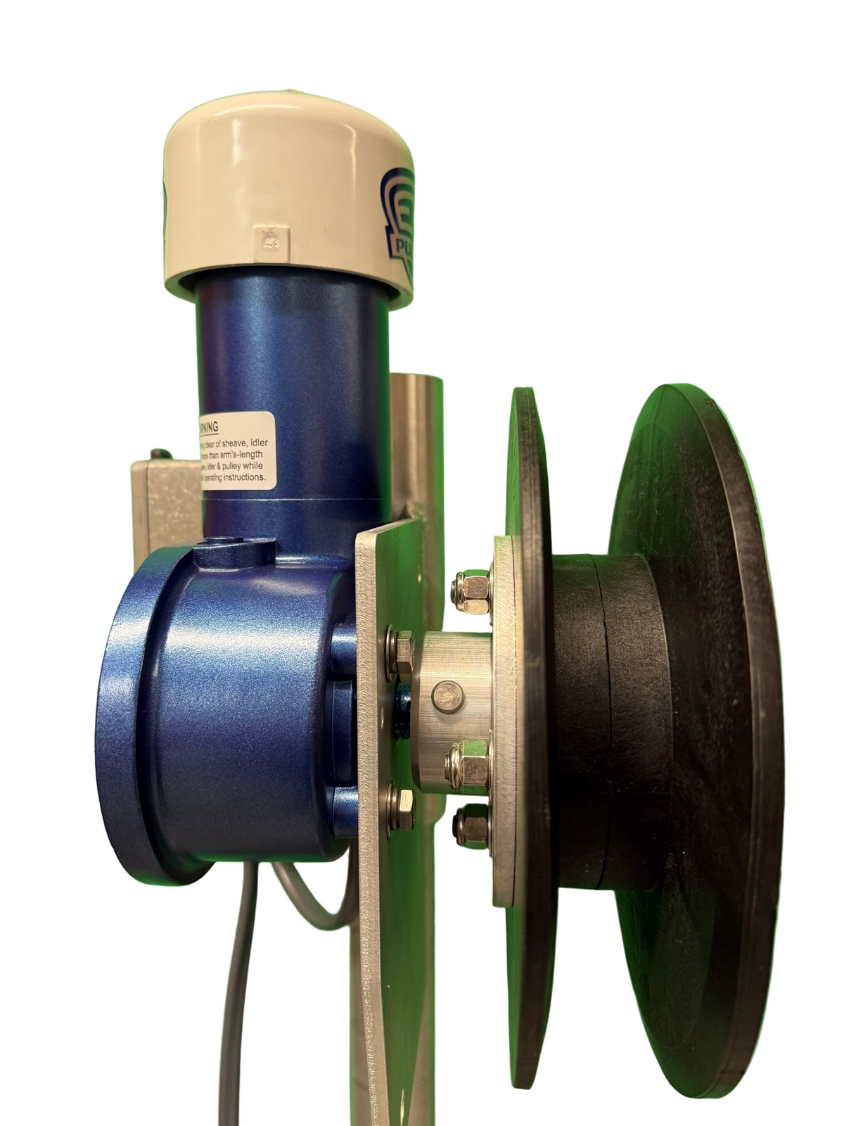 Close up of EZ Puller Inc's EZ-E80x-SL salmon downrigger assambly