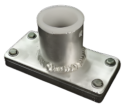 AMS048A  EZ PULLER 1.5" 2-PIECE FLAT DECK MOUNT W/PLASTIC SLEEVE.