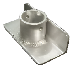 EZ PULLER AMS103 angled deck mount for 1.5" davits